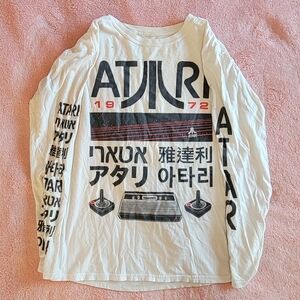 Atari White Long Sleeve Graphic Tee